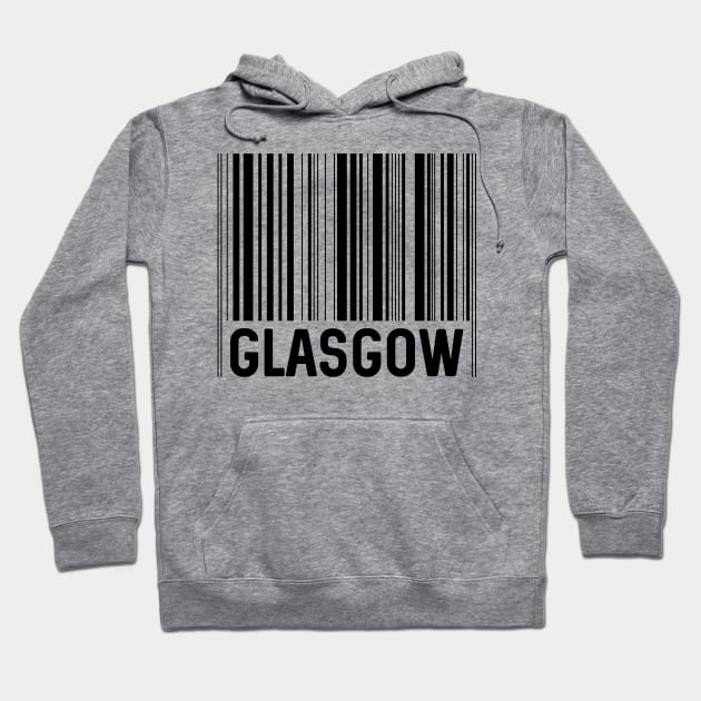 Glasgow Bar Code Design (Black) Hoodie by MacPean